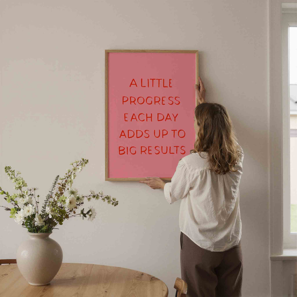 Motivatie quote – rustige wandkunst als portret poster
