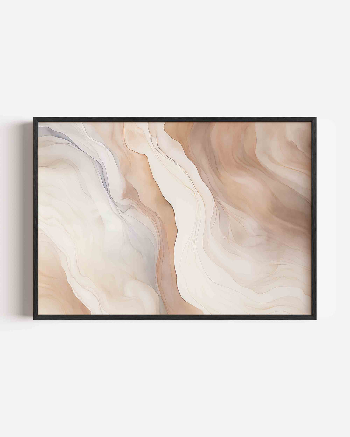Vloeiende lijnen – abstracte landscape poster als wanddecoratie