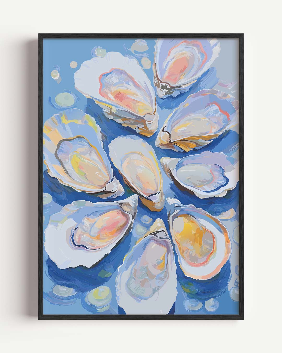 Elegant Oester Kunstwerk – zomer portret poster als wanddecoratie