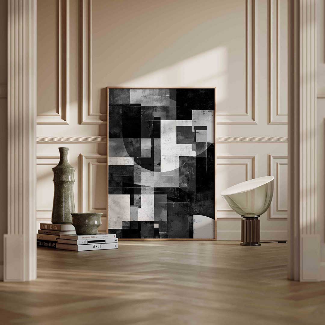 Abstracte vormen – staande abstracte wanddecoratie van WallArtistic