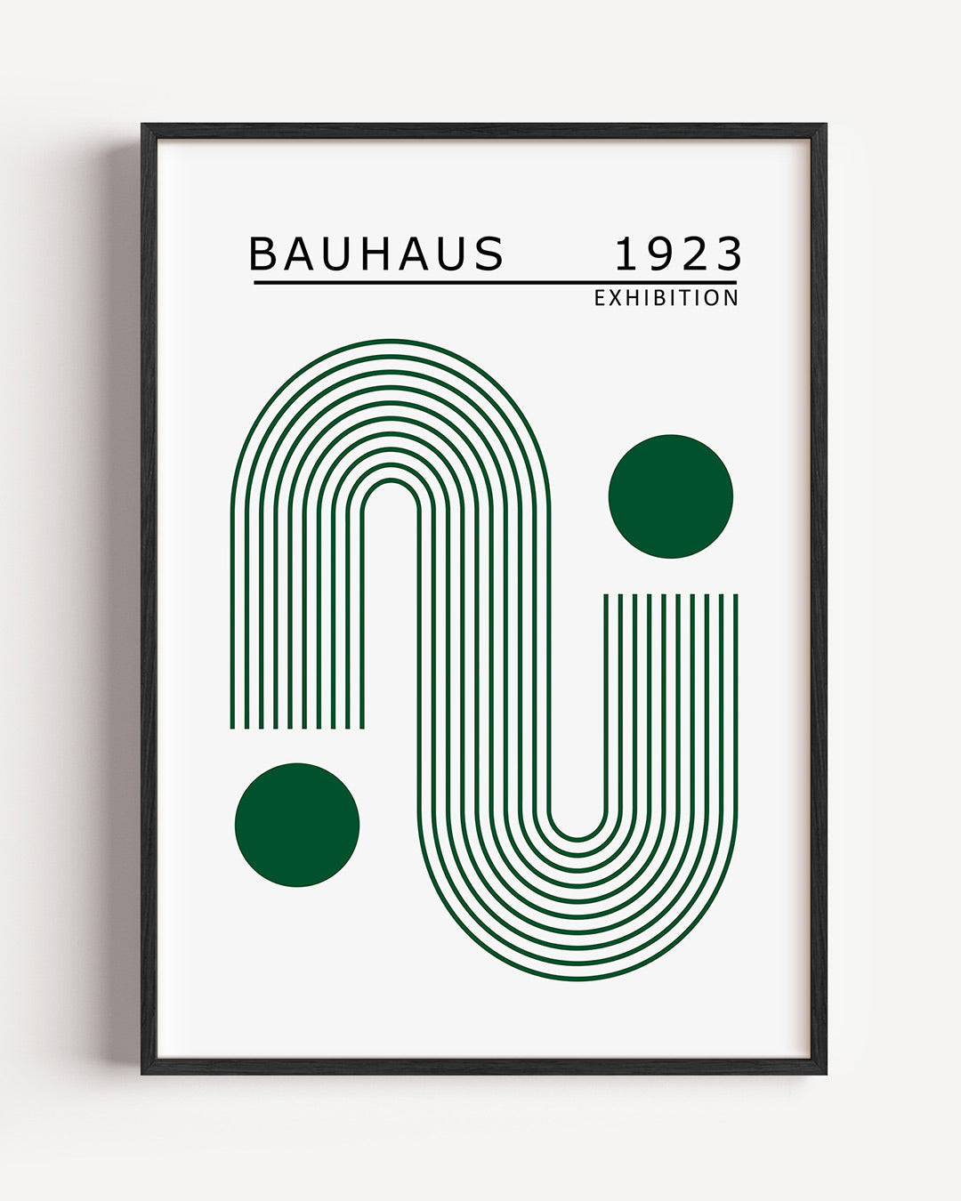 Lijnen en cirkels – staande Bauhaus poster als wanddecoratie
