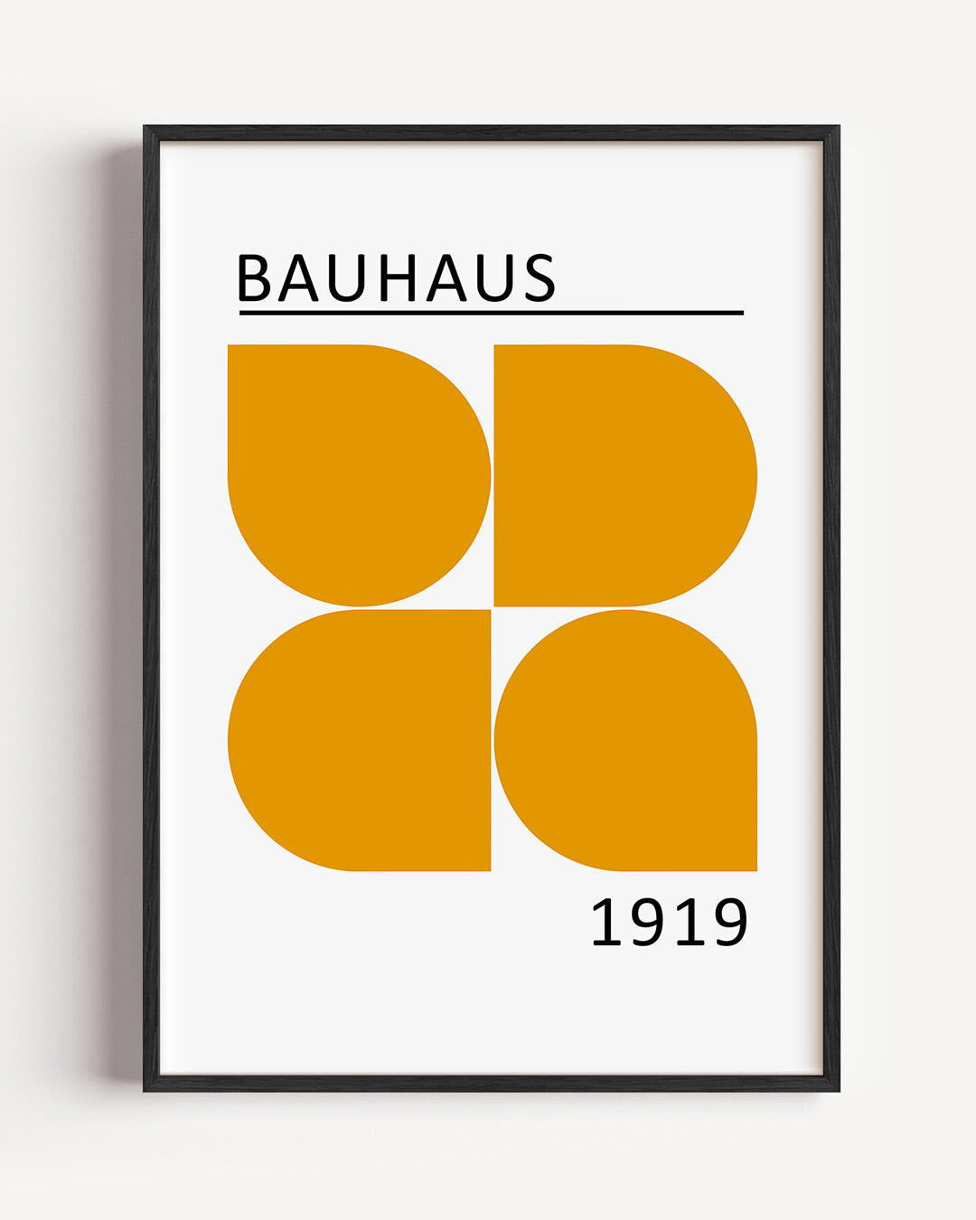 Vorm en balans – staande Bauhaus poster als wanddecoratie