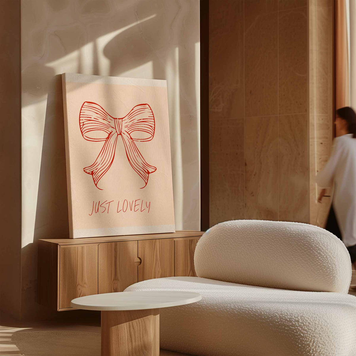 Just Lovely Strik Illustratie – staand kunstwerk voor modern interieur