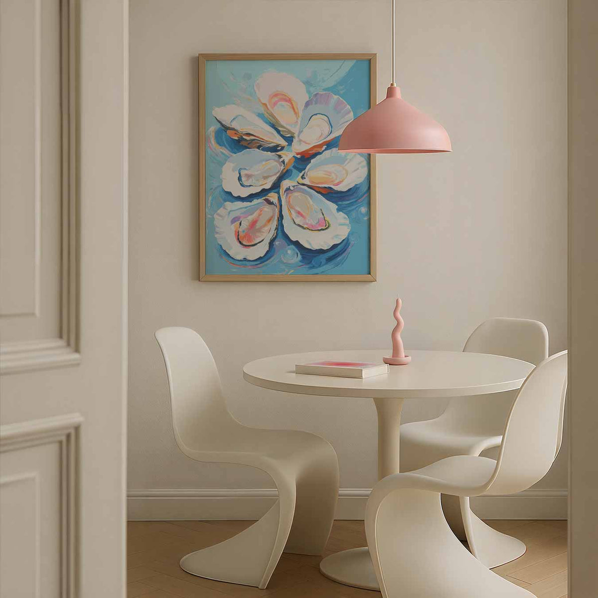 Kleurrijke Oester Inspiratie – zomerse poster in staand formaat