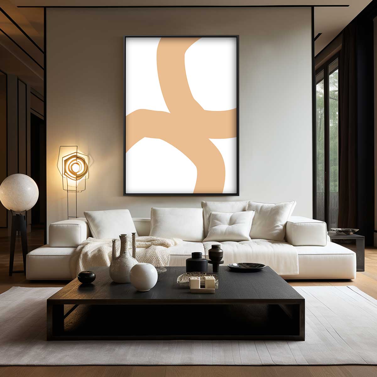 Elegante Abstracte Compositie – modern portret kunstwerk van WallArtistic