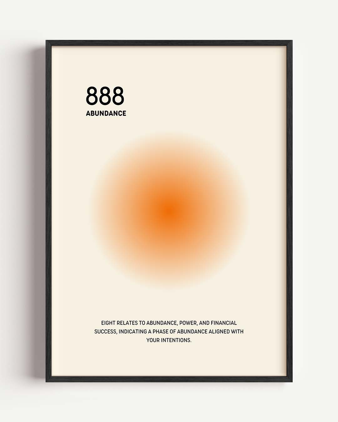 Inspirerende 888 Abundance – mindful portret poster als wanddecoratie