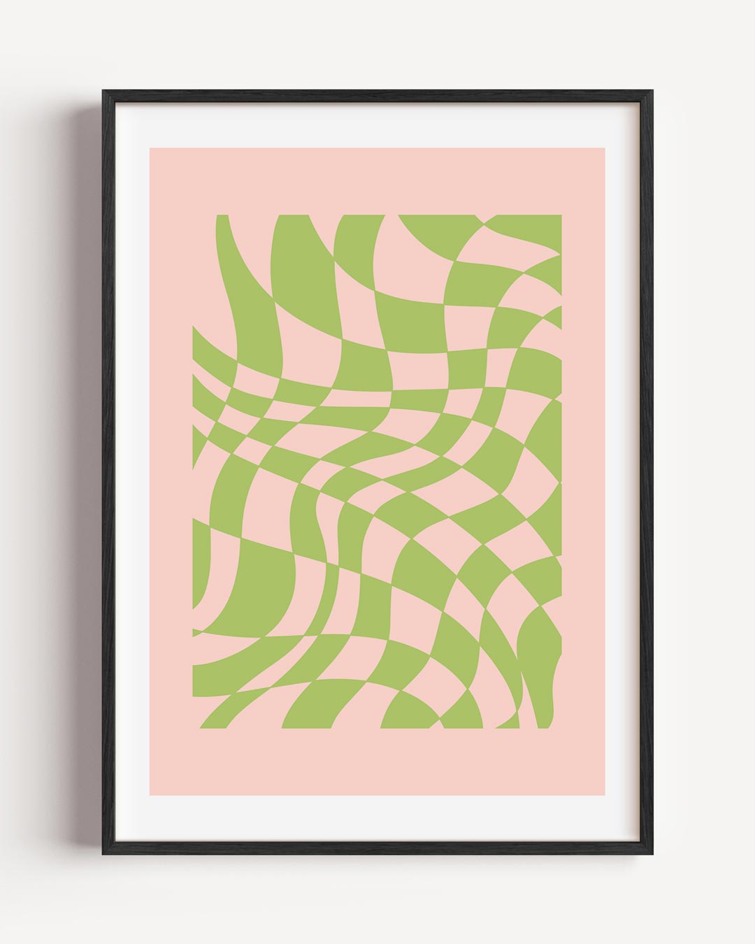 Modern Vibes Groen-Roze – moderne portret poster als wanddecoratie