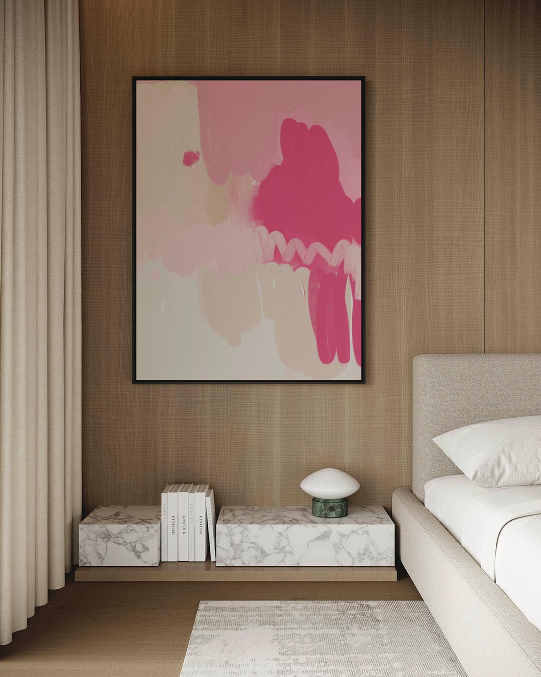 Zachte kleurencompositie – staand wanddecoratie kunstwerk