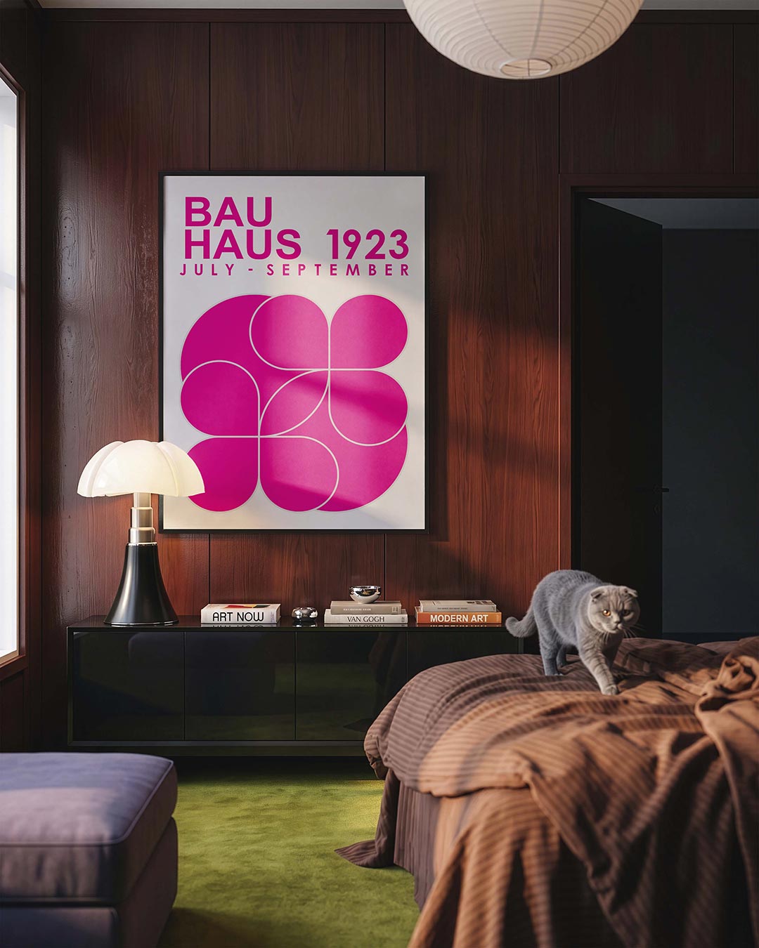 – geometrische Bauhaus poster in staand formaat
