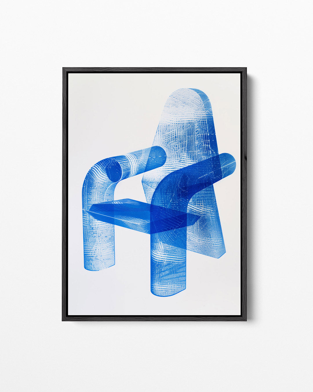 Transparante stoelvorm – staand wanddecoratie kunstwerk