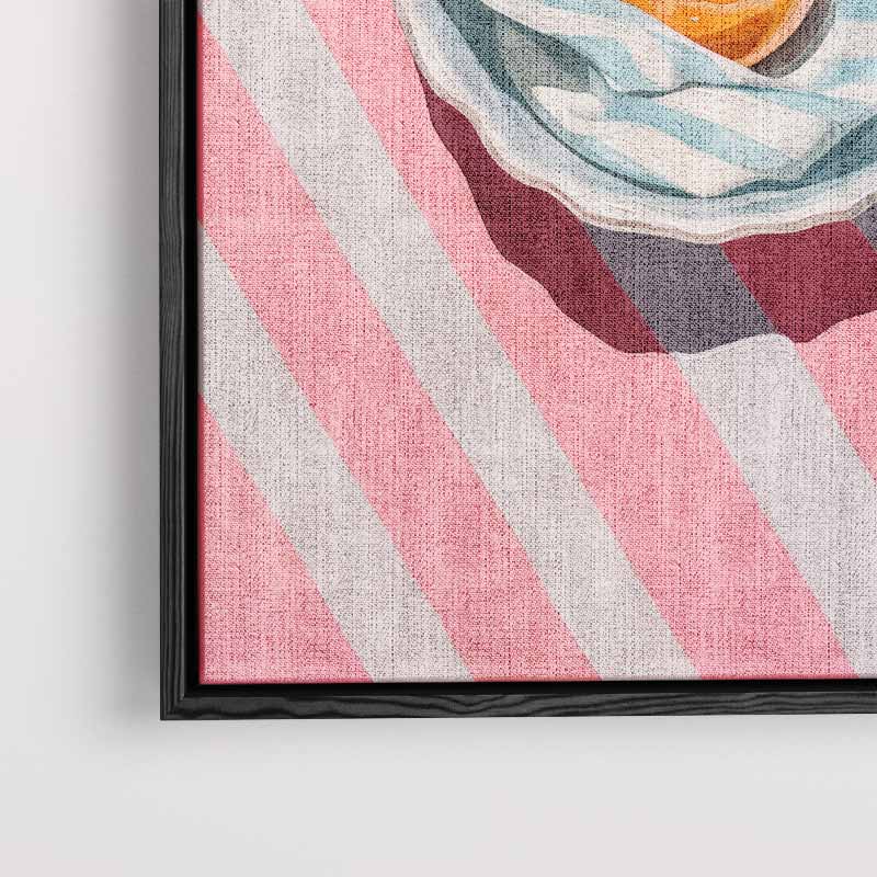Zomerse Vrucht in Strepen – modern portret kunstwerk van WallArtistic