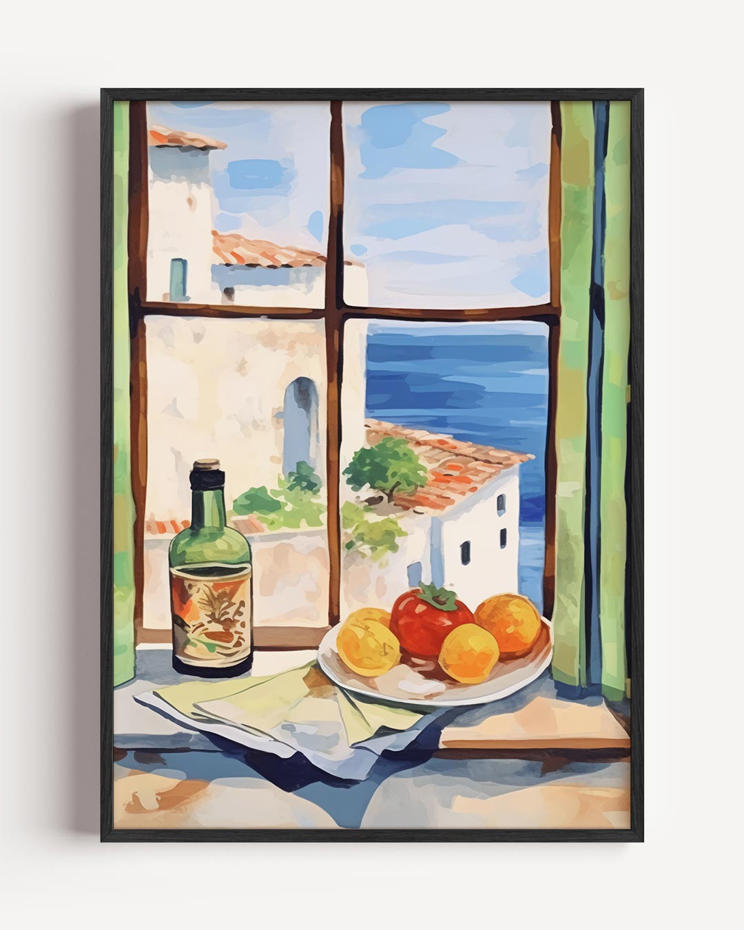 Mediterraans Uitzicht – keuken portret poster als wanddecoratie
