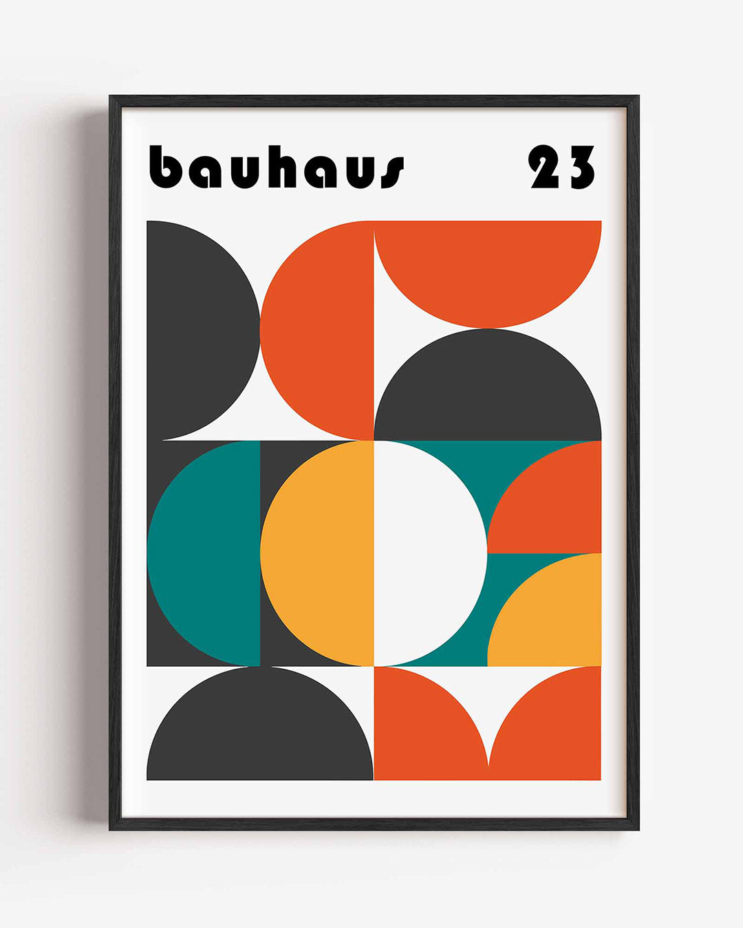 Vormen en vlakken – staande Bauhaus poster als wanddecoratie