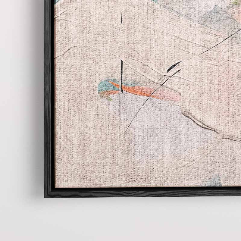 Kleurenstorm in Beweging – staand kunstwerk voor modern interieur