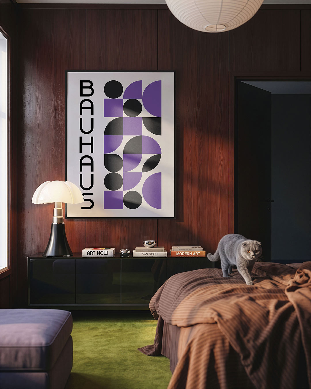 Vorm en balans – geometrische Bauhaus poster in staand formaat