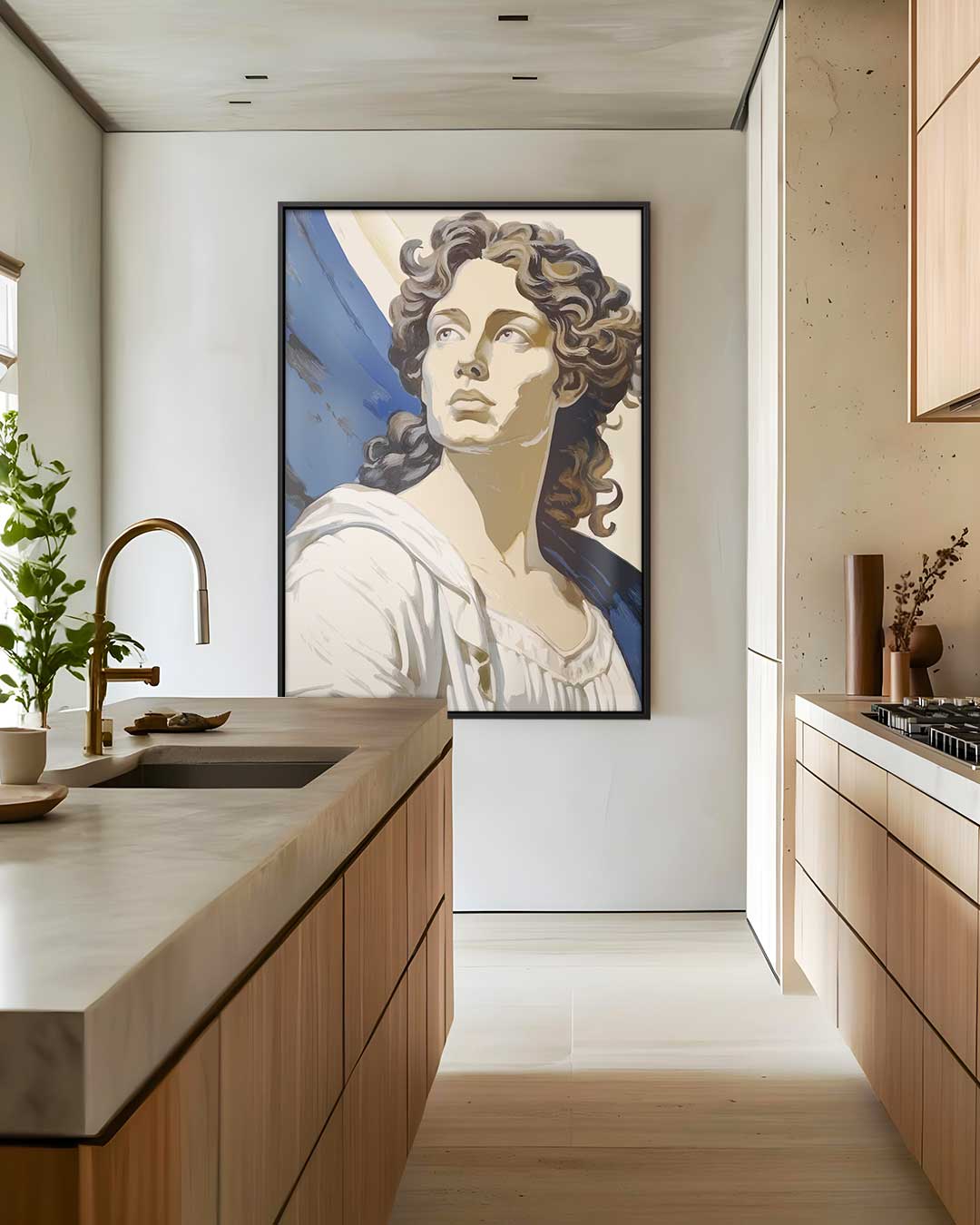 Inspirerende Blik – modern portret kunstwerk van WallArtistic