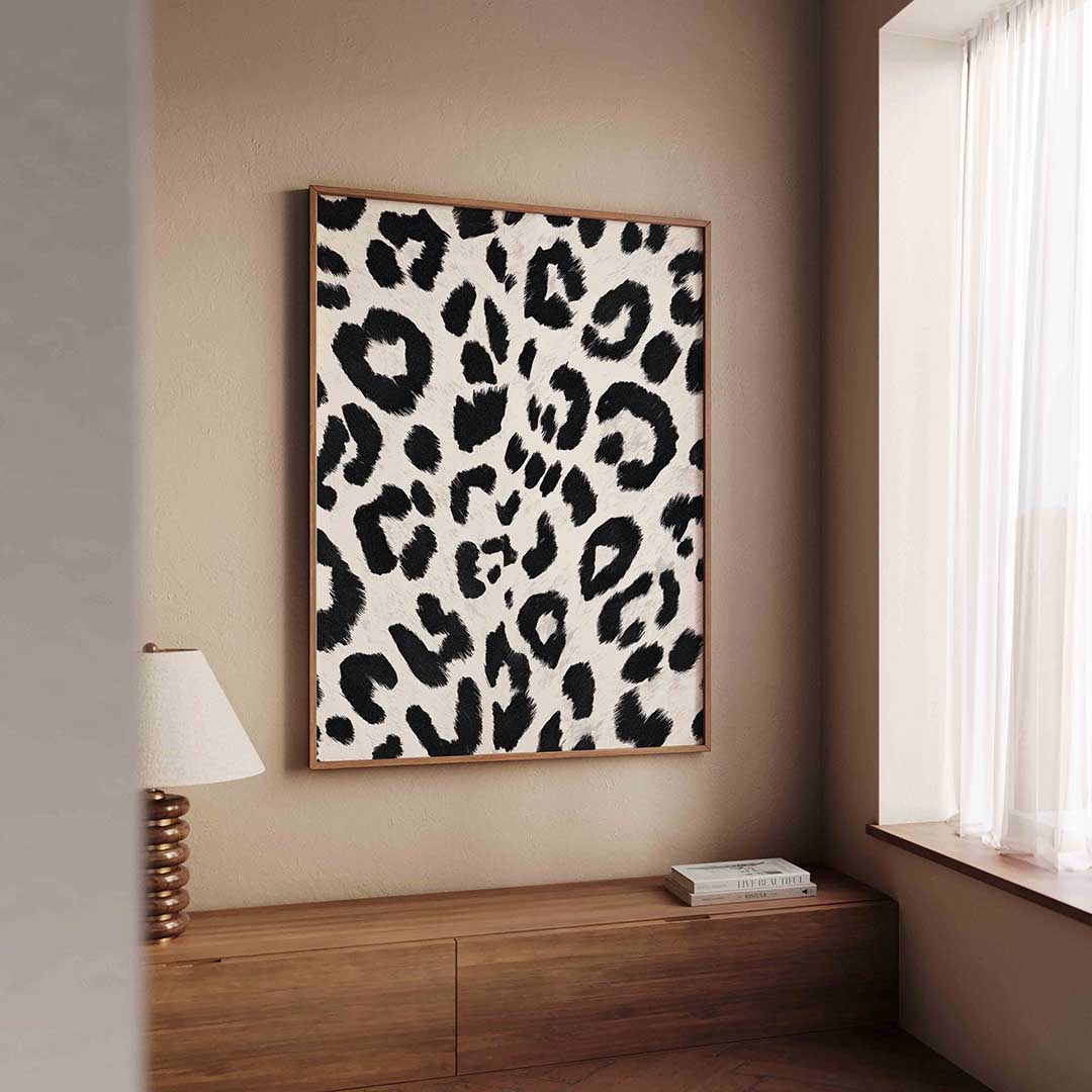 Luipaardpatroon – safari wandkunst als portret poster