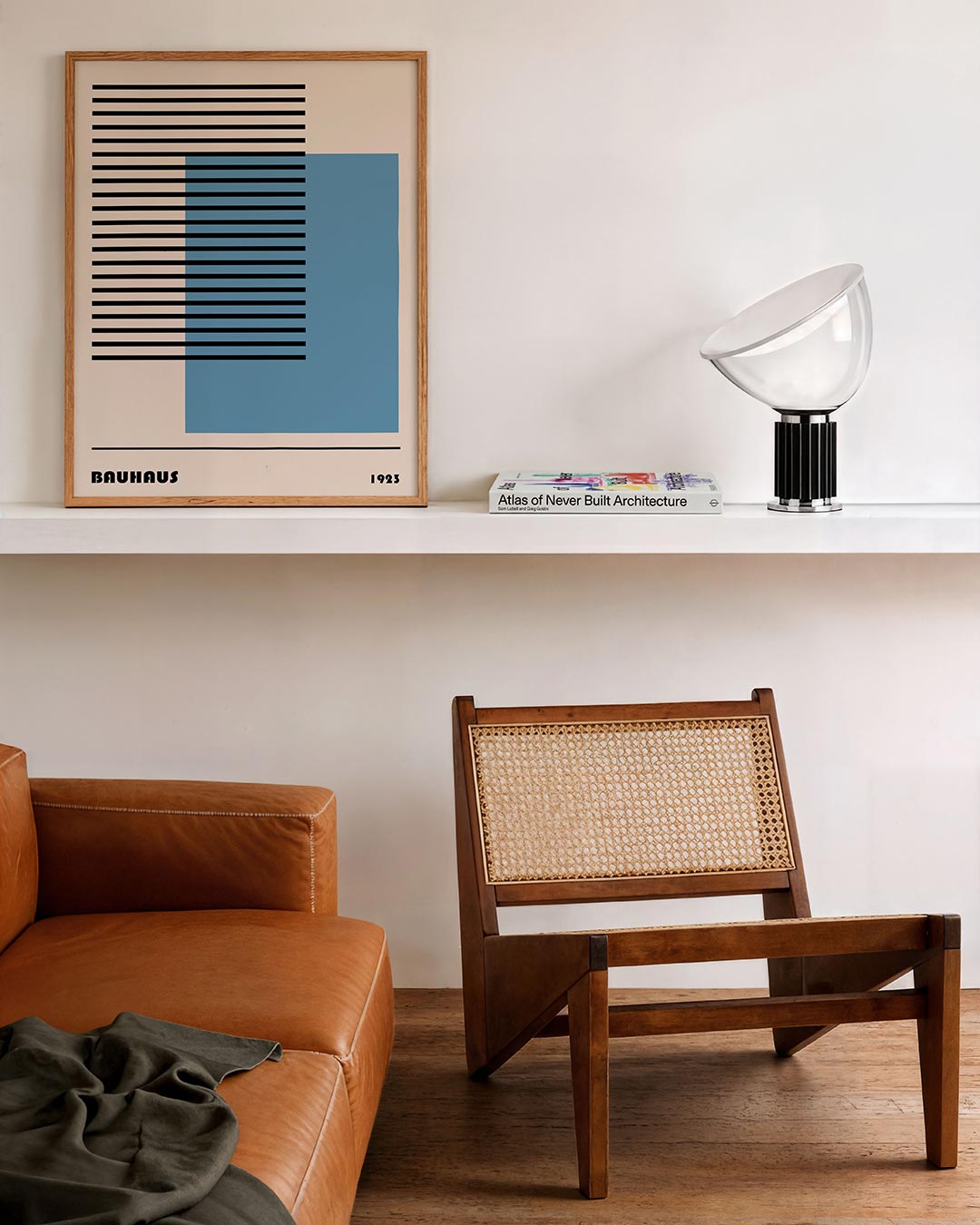 Lijnen en vlakken – staande Bauhaus poster voor aan de muur