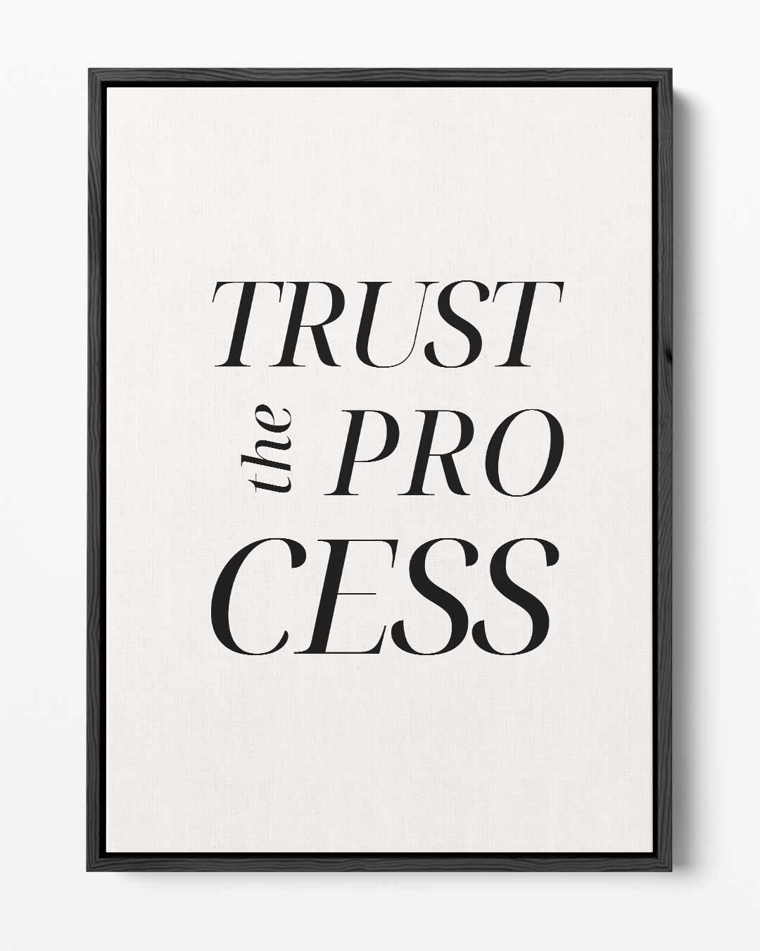 Vertrouw op het Proces Poster – portret kunstwerk als wanddecoratie