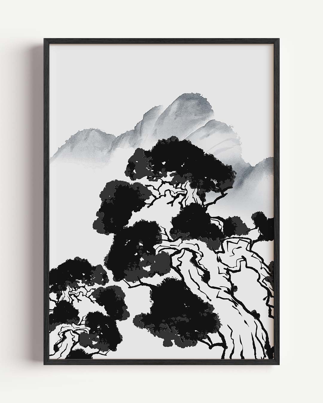 Zen Natuurlandschap Kunstposter – zomer portret poster als wanddecoratie