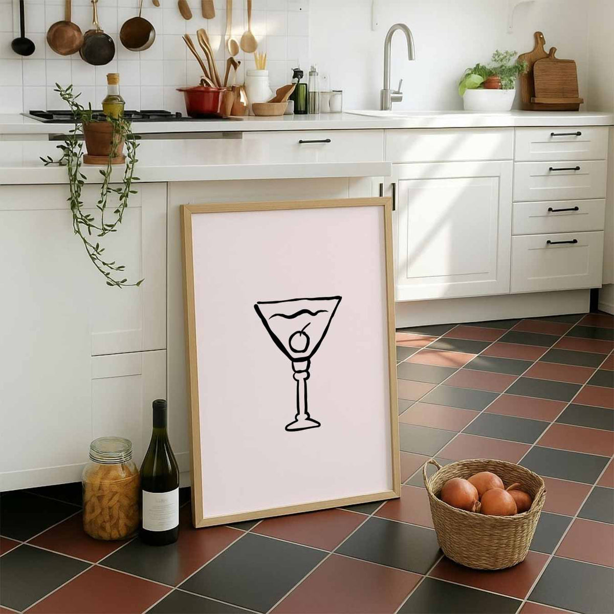 Cocktail Connaisseur – staande muurposter voor keuken of eethoek