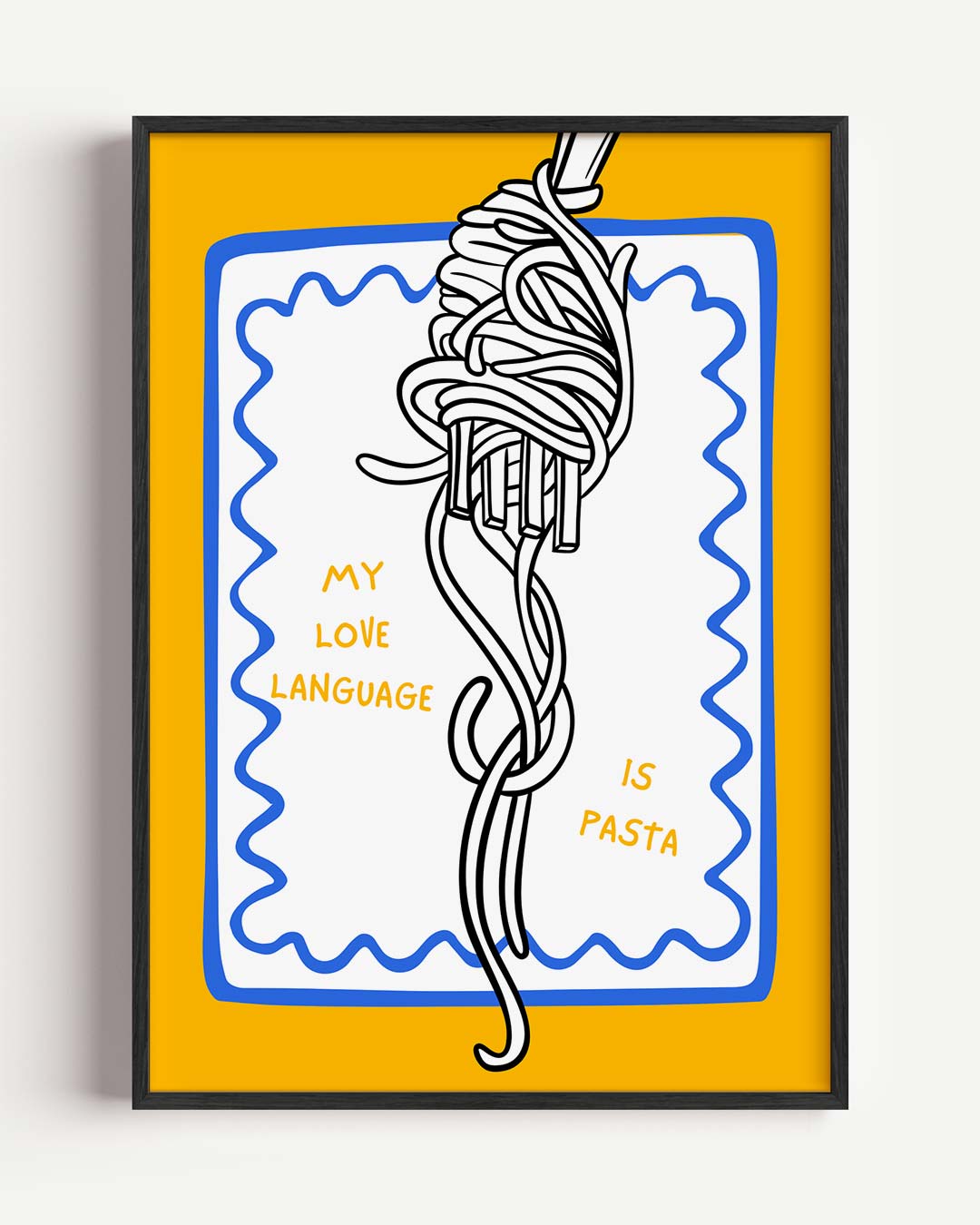 Pasta Liefdestaal – zomer portret poster als wanddecoratie