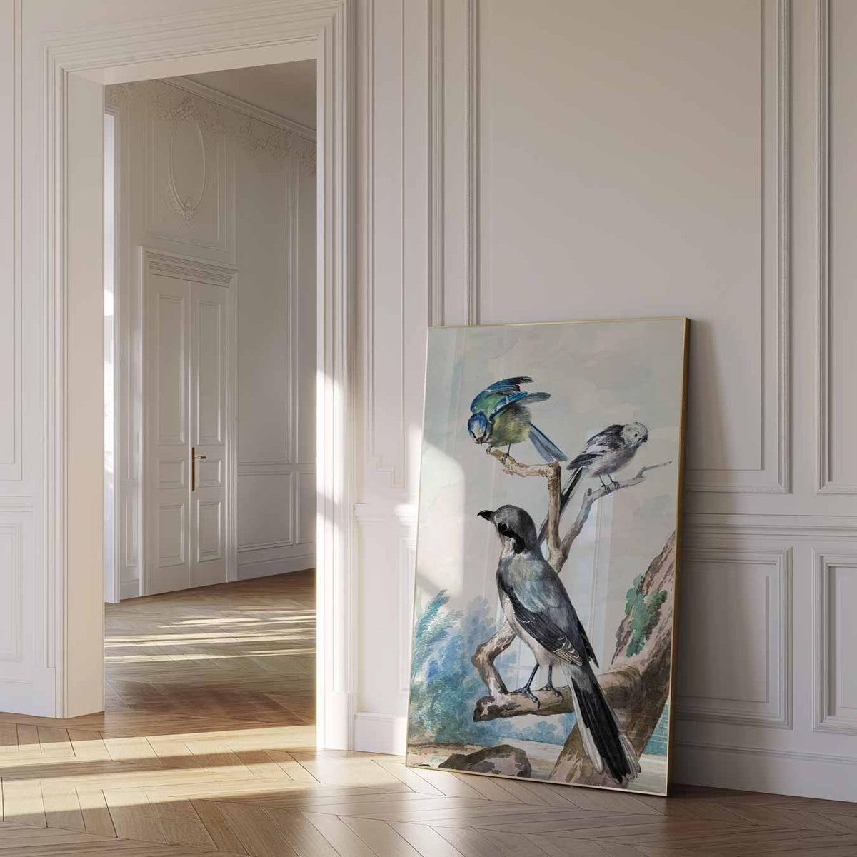 Vrolijke Vogels in de Natuur – urban poster in staand formaat