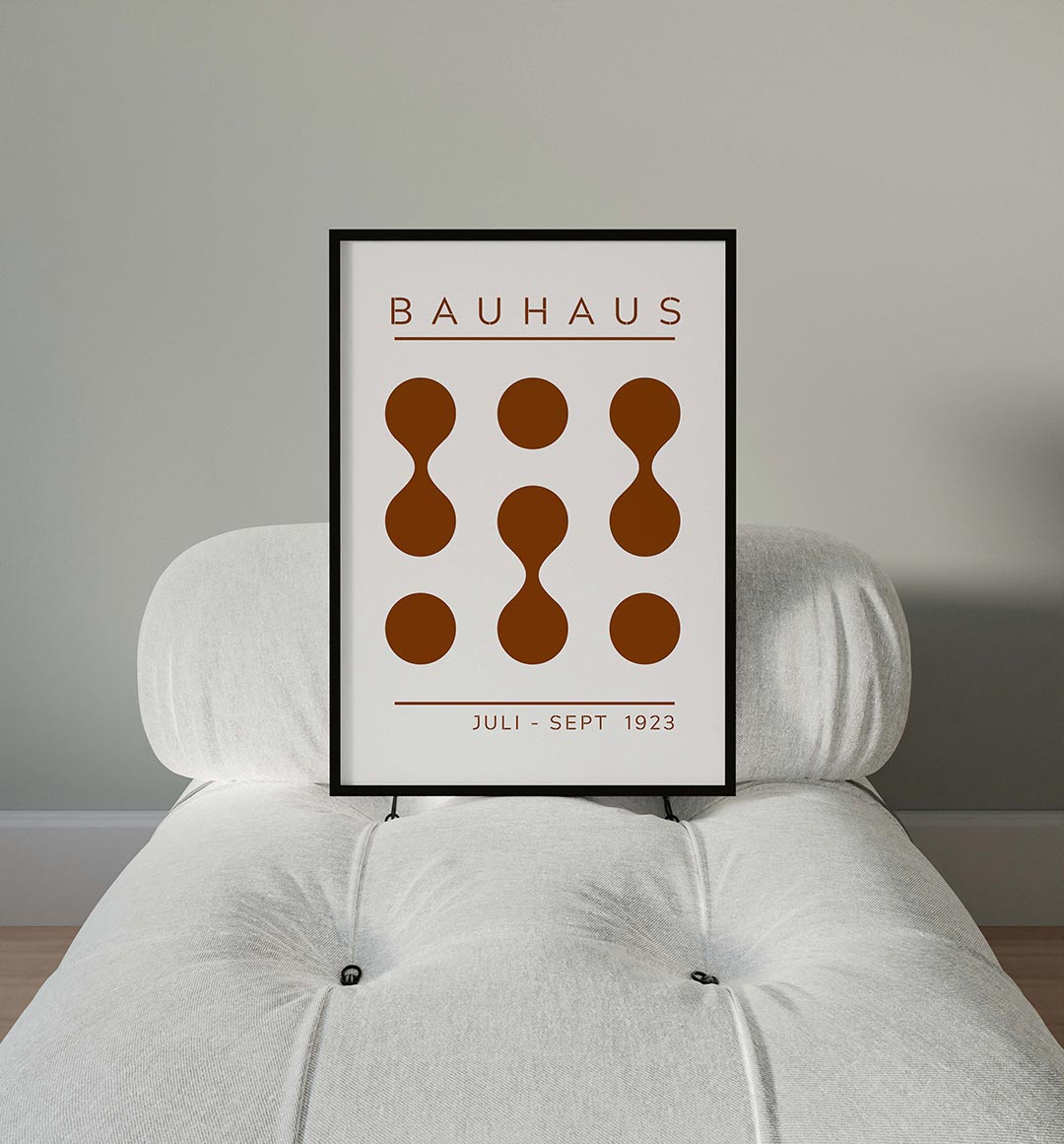 Vorm en balans – moderne Bauhaus wandkunst als poster