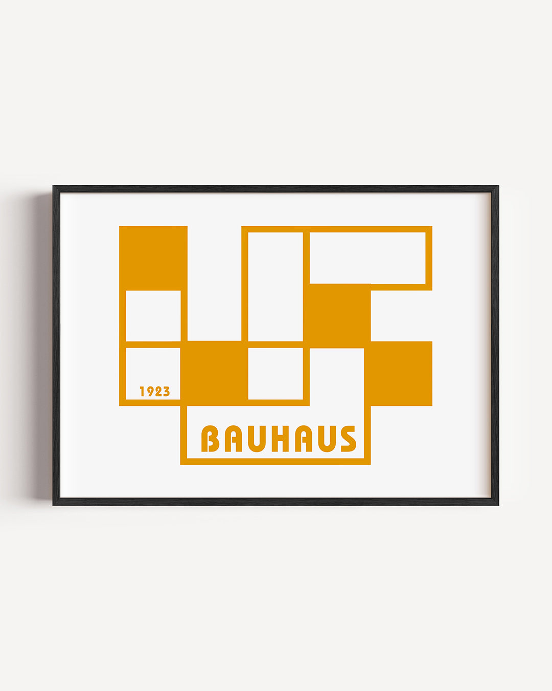 Vorm en balans – liggende Bauhaus poster als wanddecoratie
