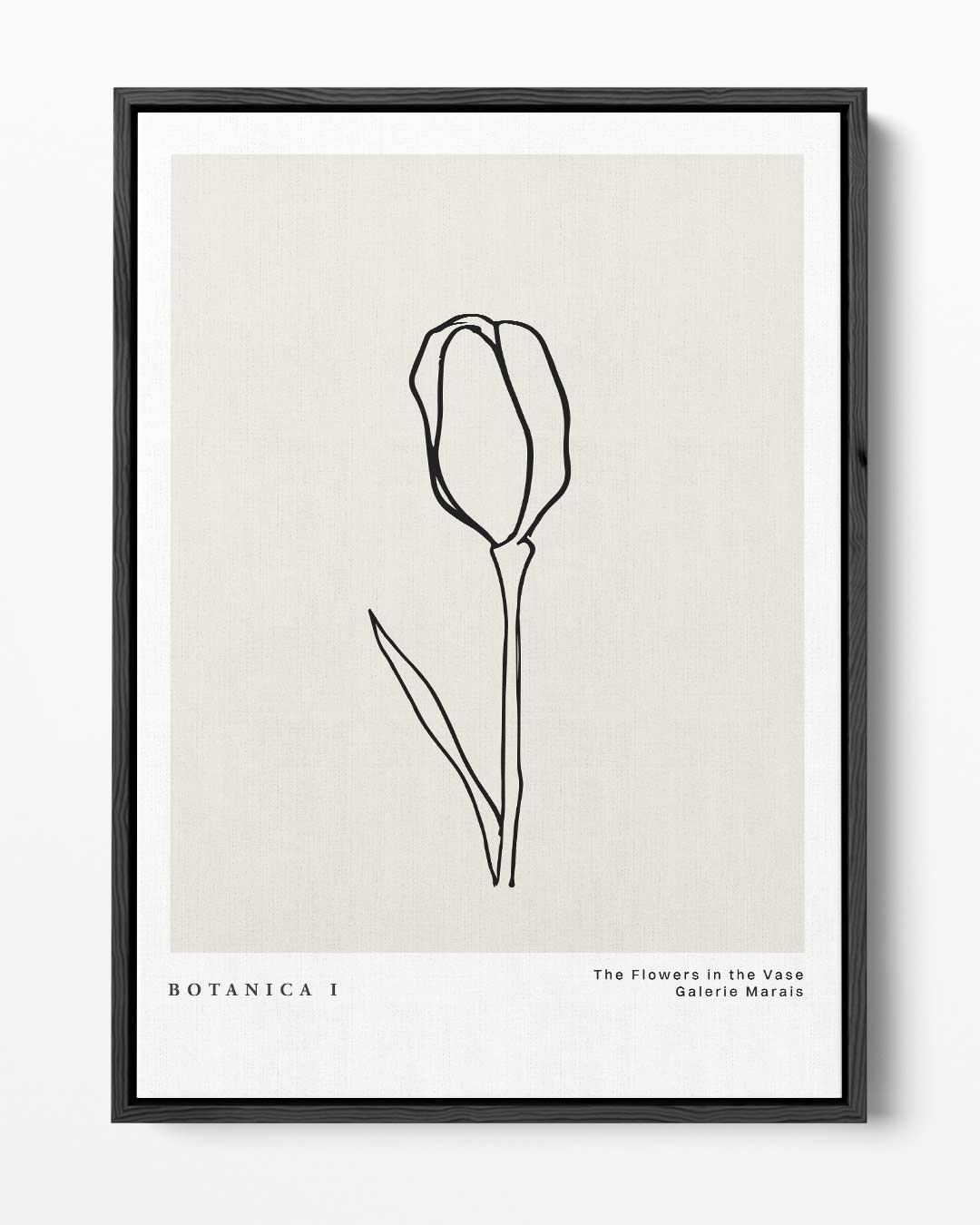 Minimalistische Tulpenkunst – portret kunstwerk als wanddecoratie