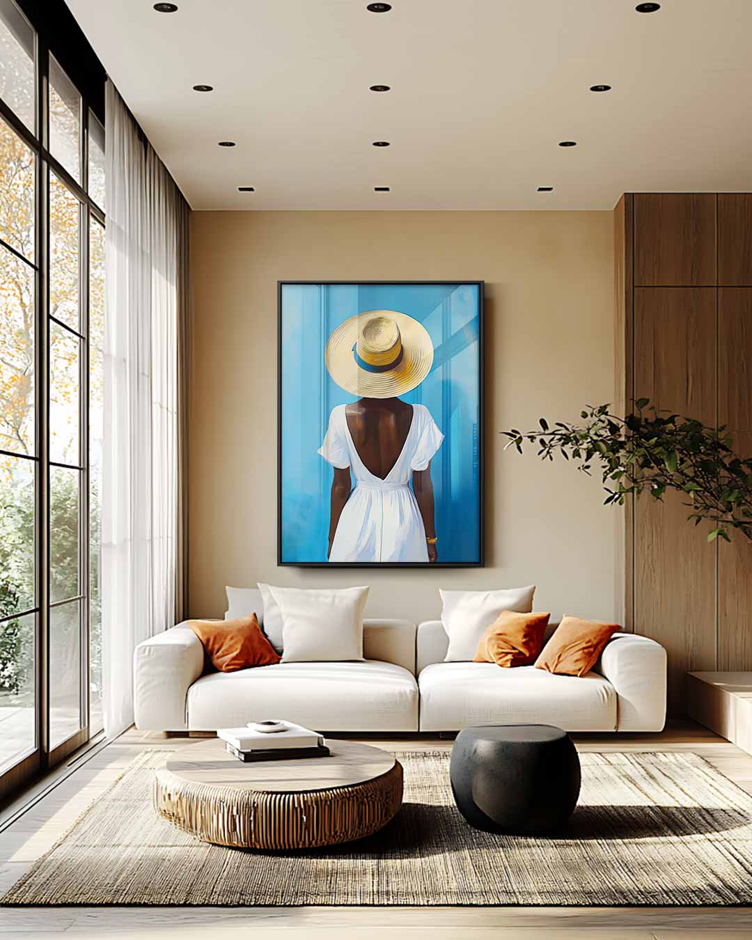 Zomerse Elegantie – staand kunstwerk voor modern interieur