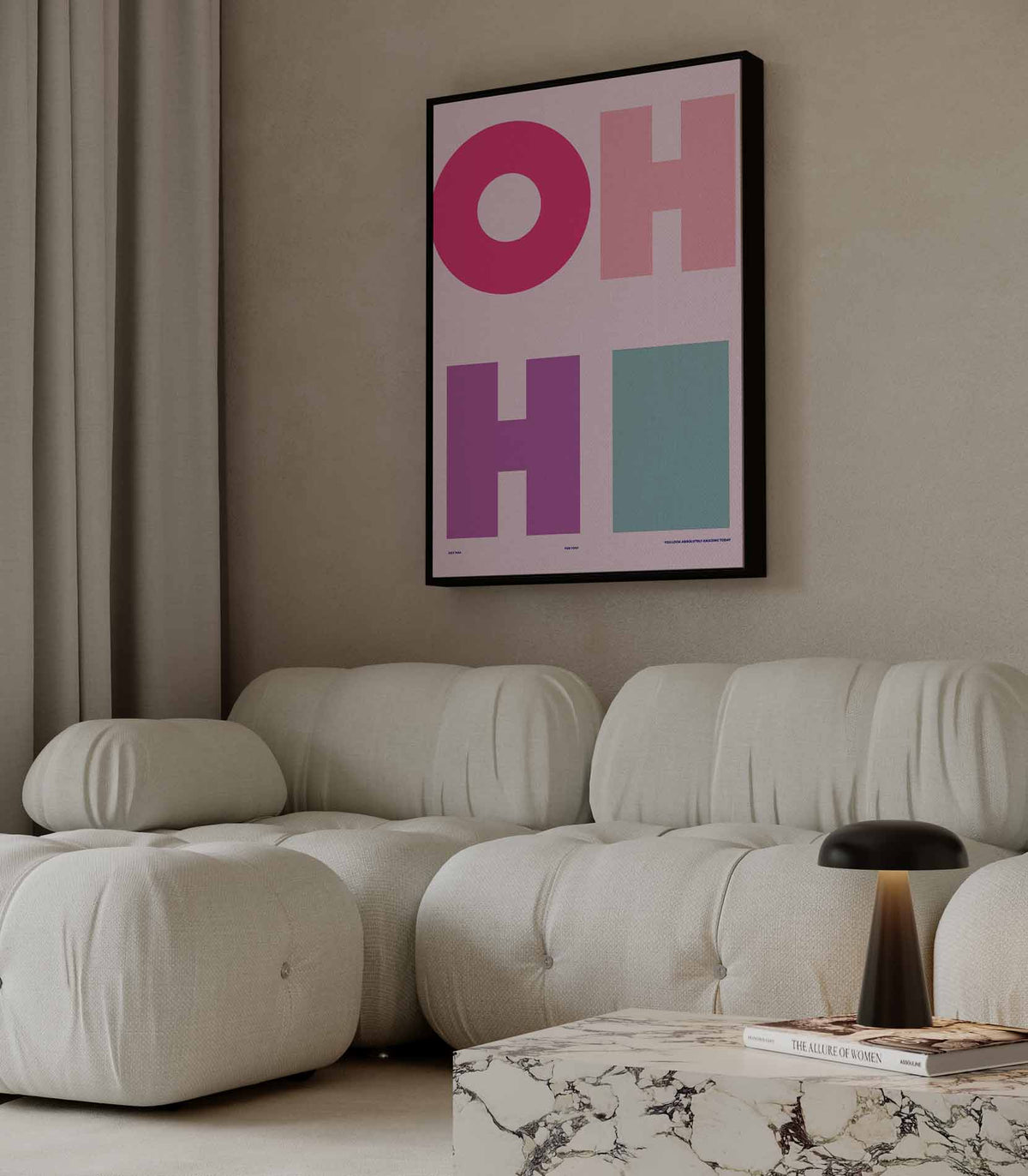 OH HI – staande wandkunst voor woonkamer of interieur