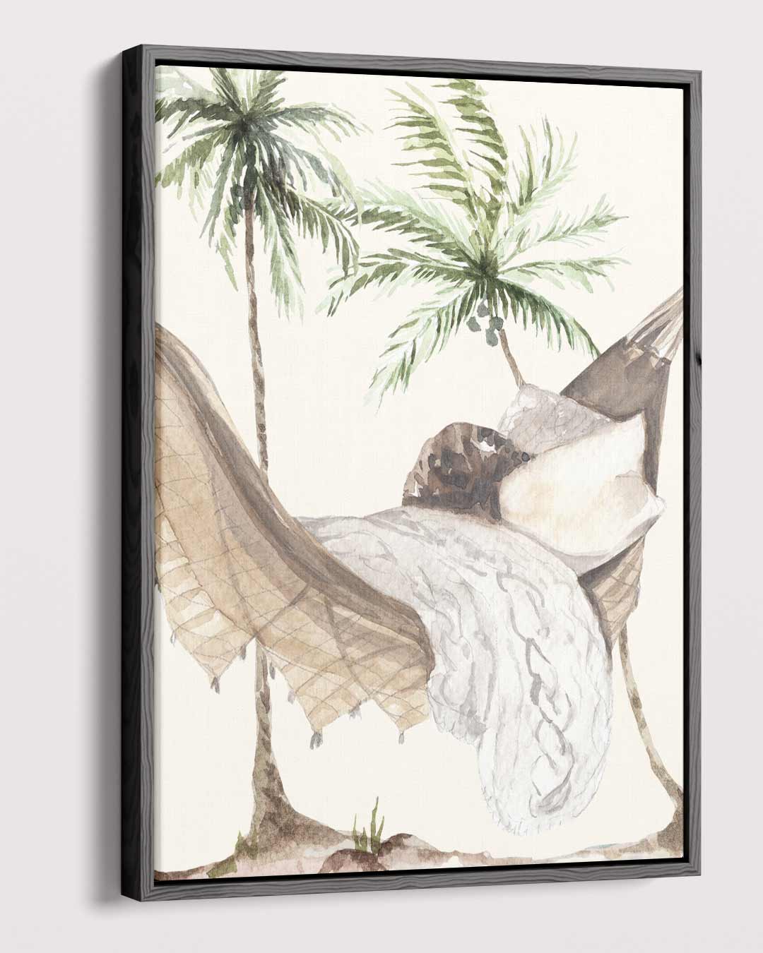 Zonnige Hangmat Droom – canvas kunstwerk als wanddecoratie