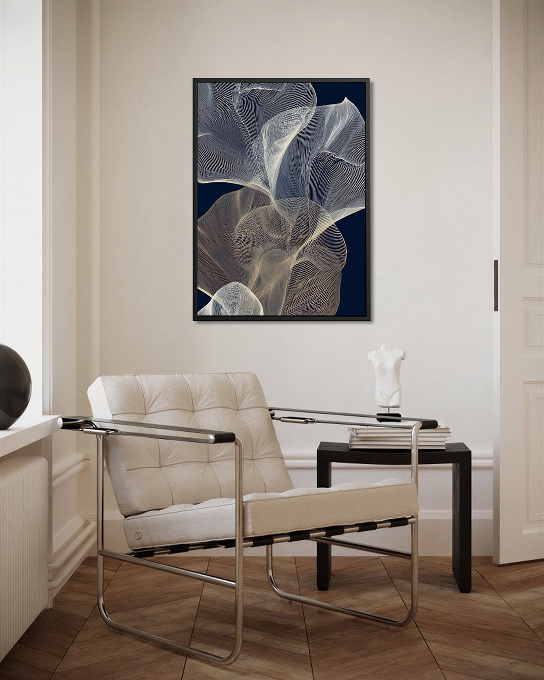 Organische lijnen – kunstwerk als stijlvolle wanddecoratie