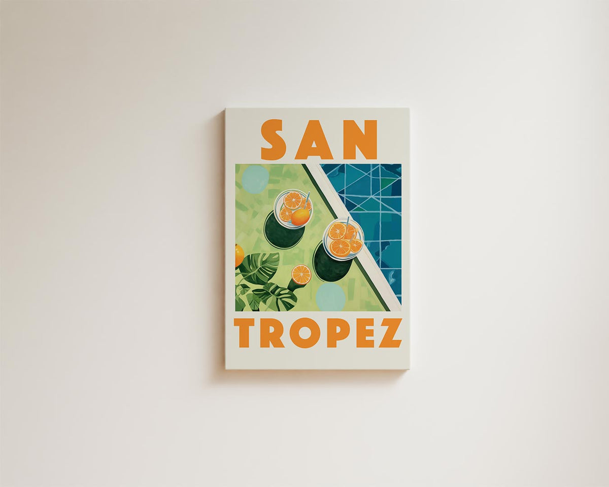 Zonnige St. Tropez Droom – modern portret kunstwerk van WallArtistic