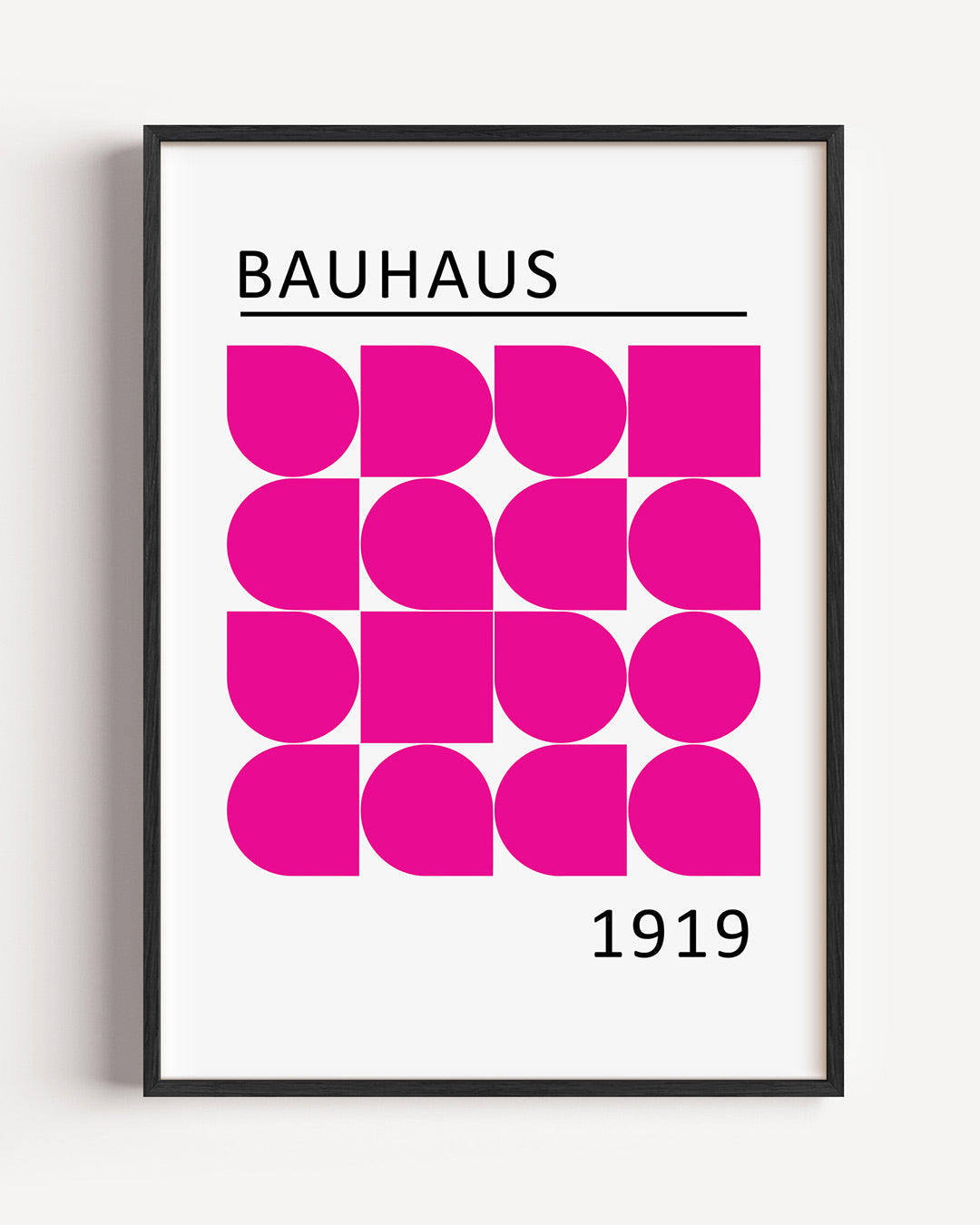 Vormen en vlakken – staande Bauhaus poster als wanddecoratie