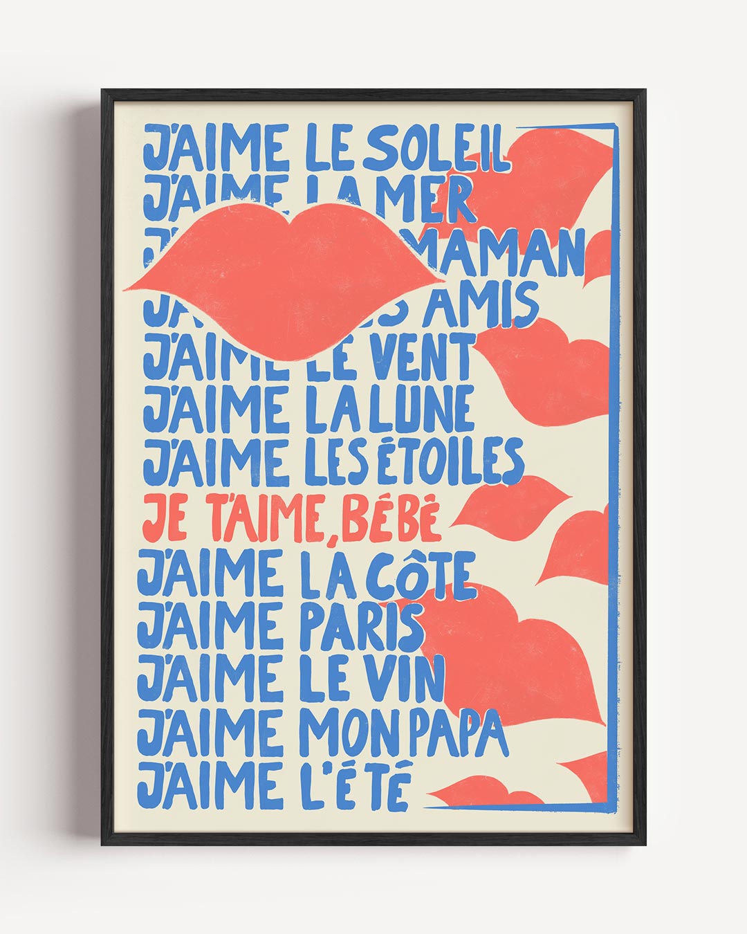 Liefdevolle Franse Inspiratieposter – zomer portret poster als wanddecoratie