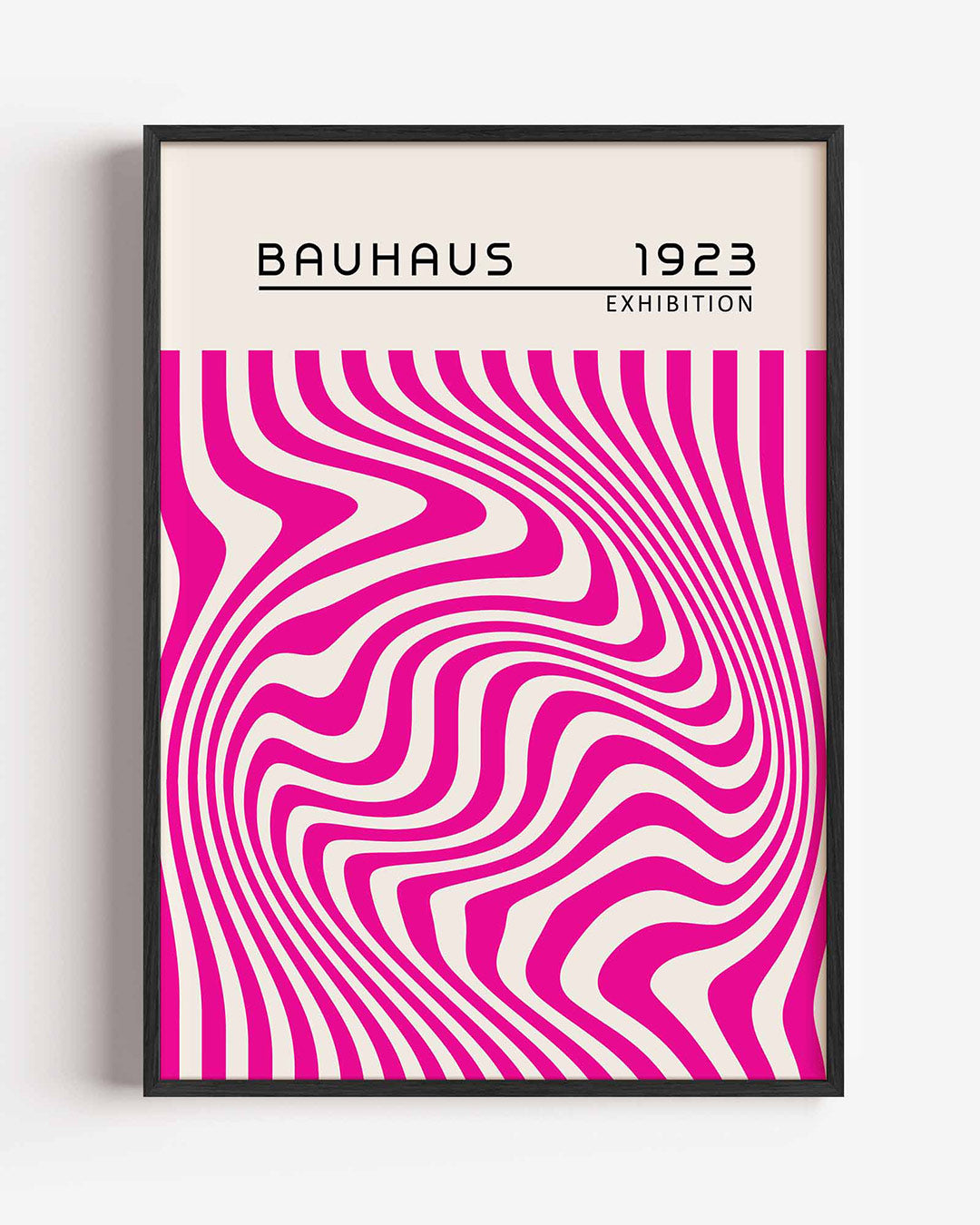 Golvend lijnenspel – staande Bauhaus poster als wanddecoratie