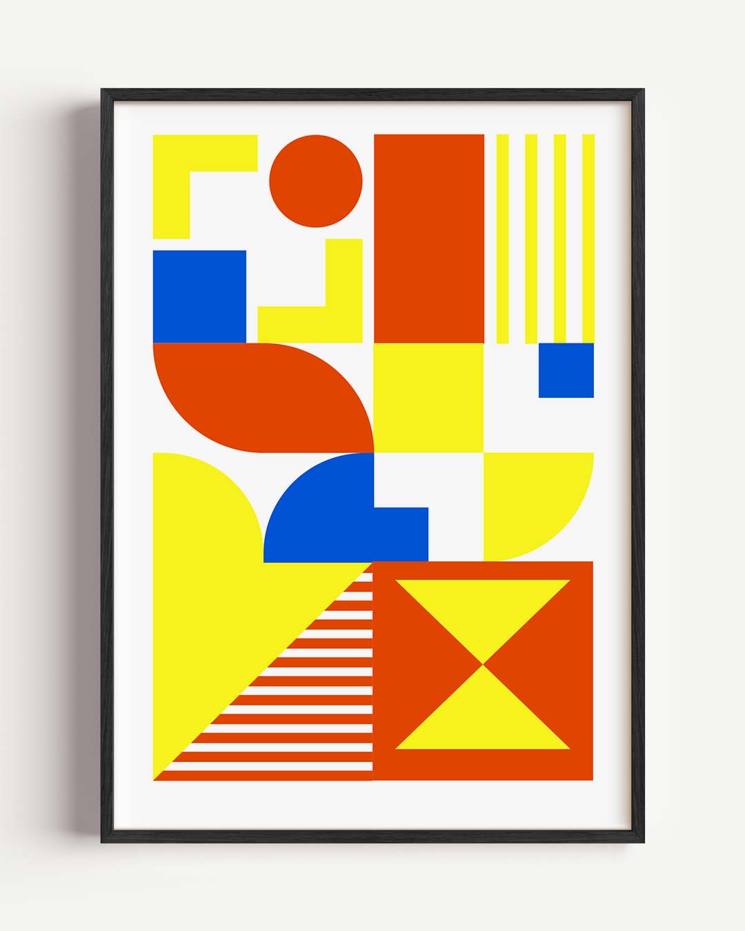 Vrolijke Geometrische Kunstposter – dieren portret poster als wanddecoratie