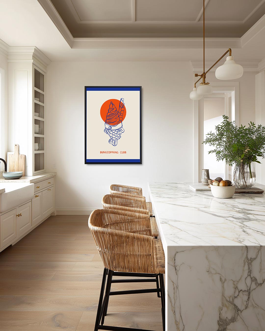 Grafische visuele illustratie – moderne staande wandkunst