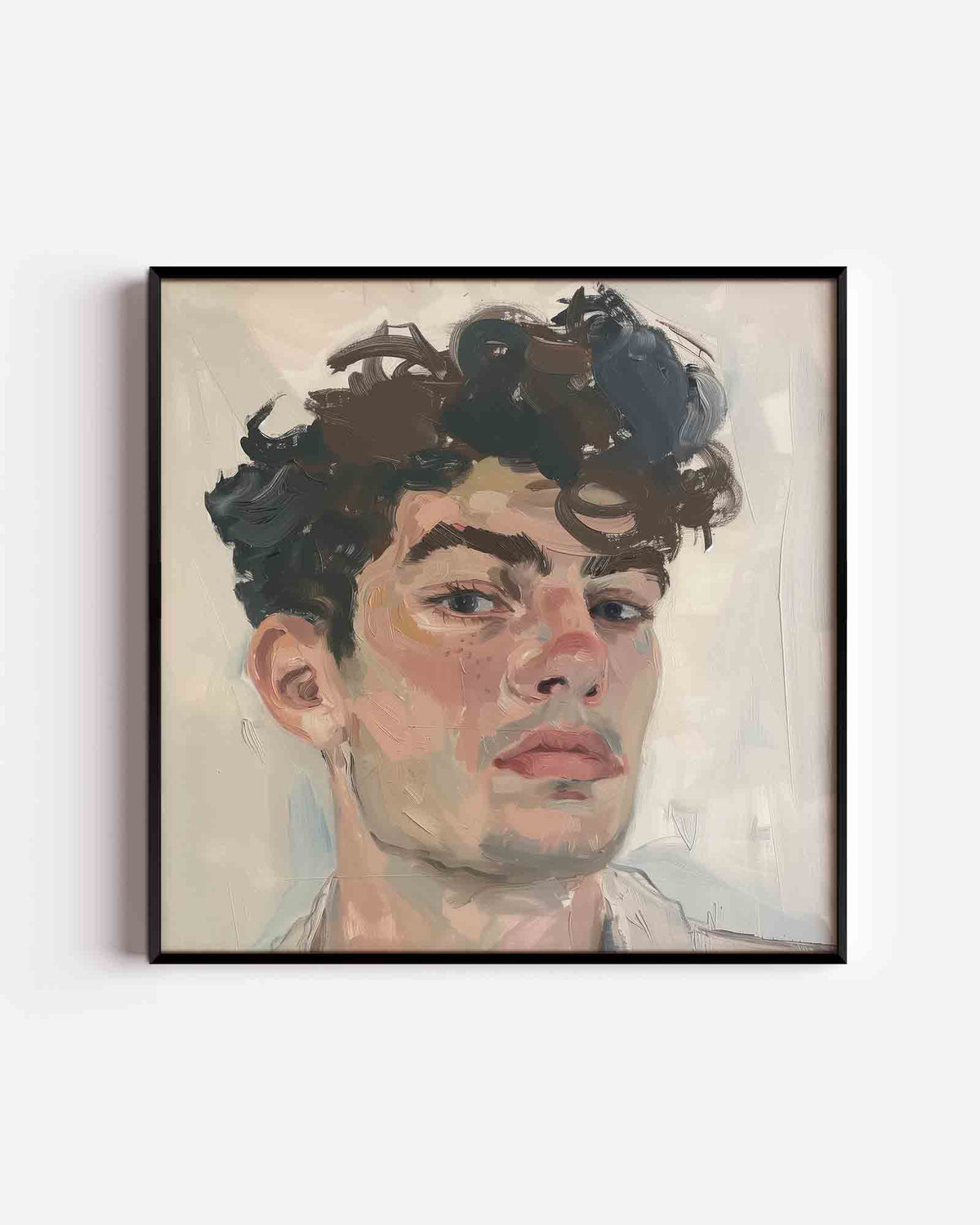 Portret van een man – design vierkante poster als wanddecoratie