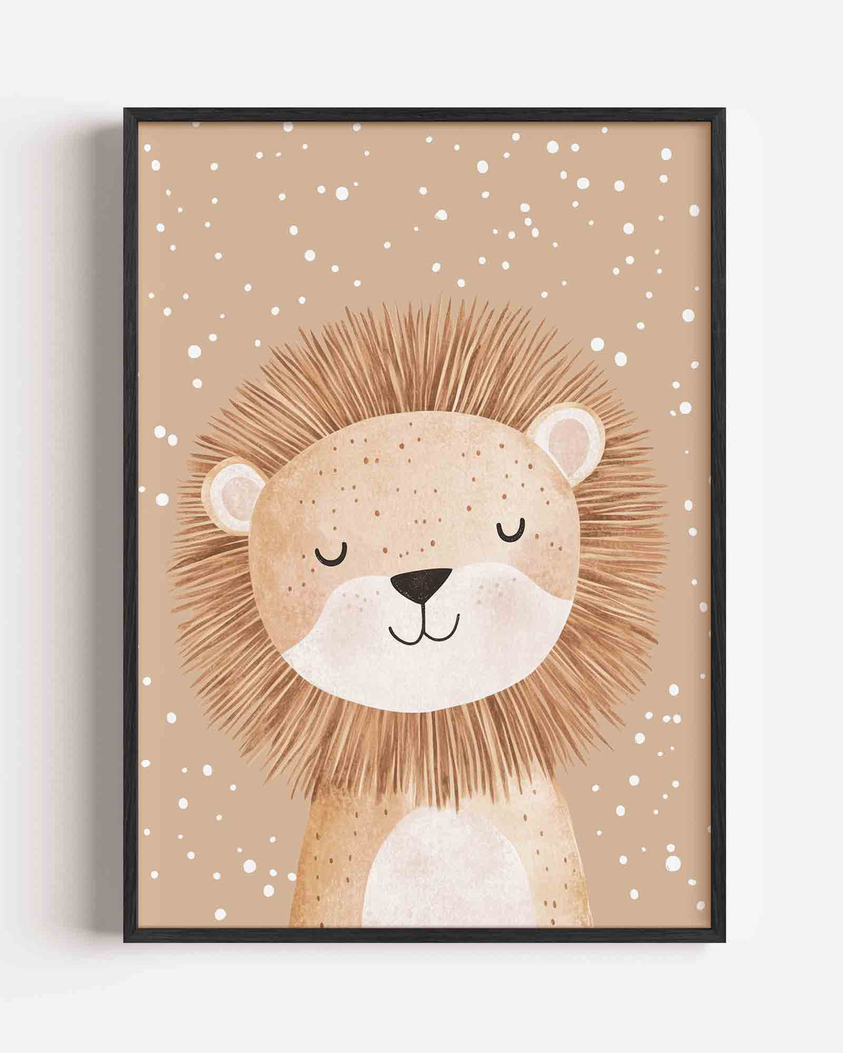 Slapende leeuw – kids portret poster als wanddecoratie