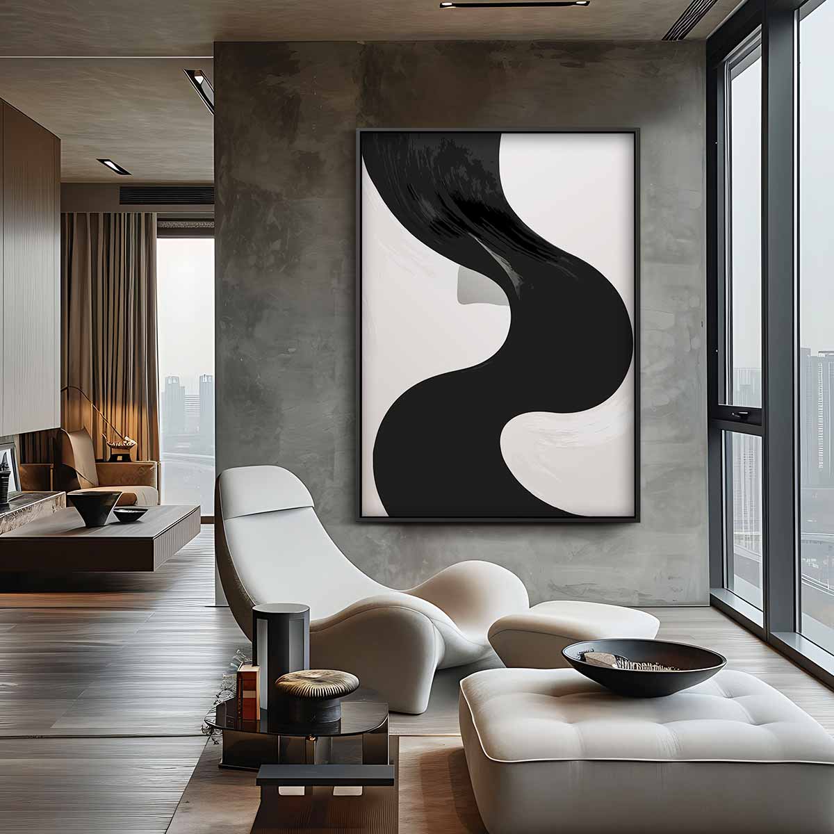 Stromende Schaduw – canvas wanddecoratie in portret formaat