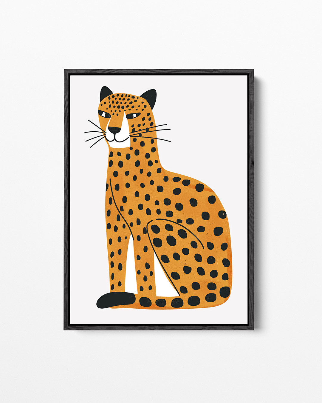 Luipaard illustratie – staand wanddecoratie kunstwerk