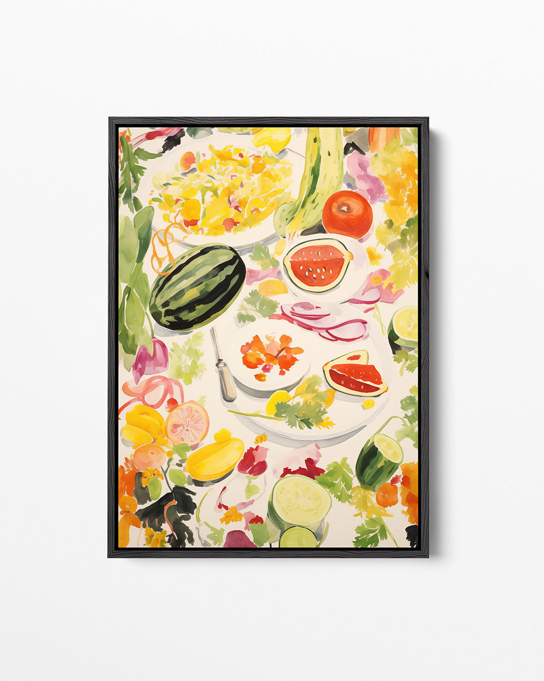 Vrolijke tafelscène – staand wanddecoratie kunstwerk