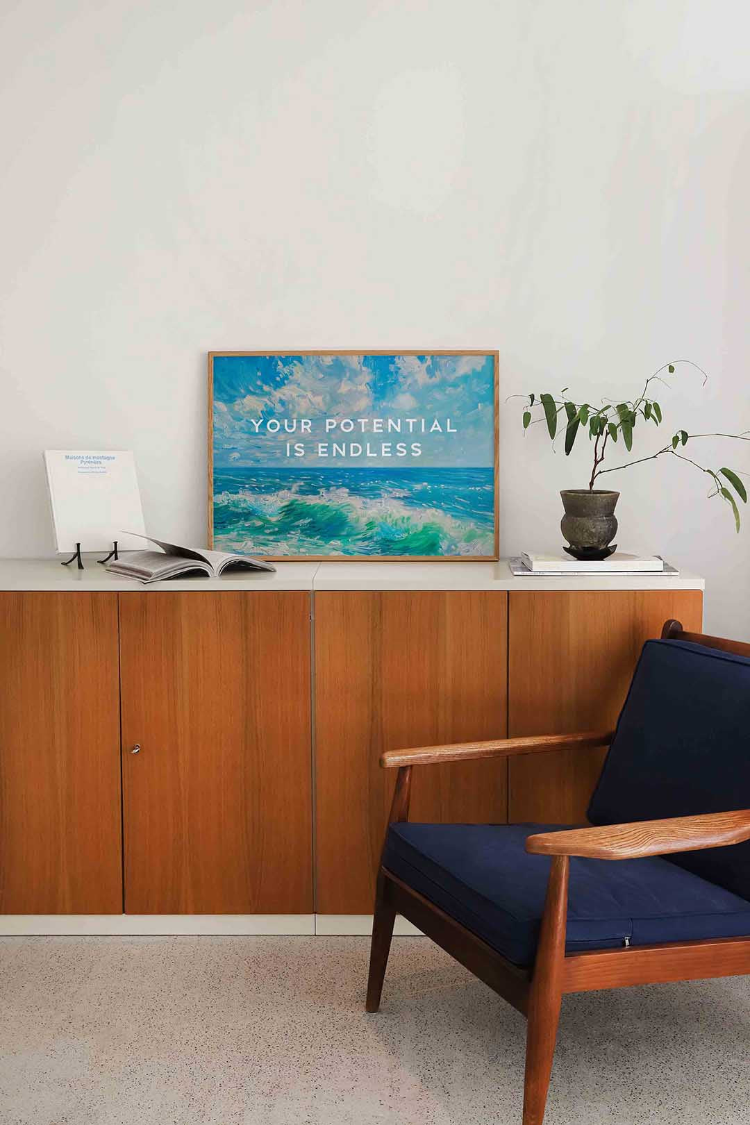 Golven en lucht – moderne landscape wanddecoratie van WallArtistic