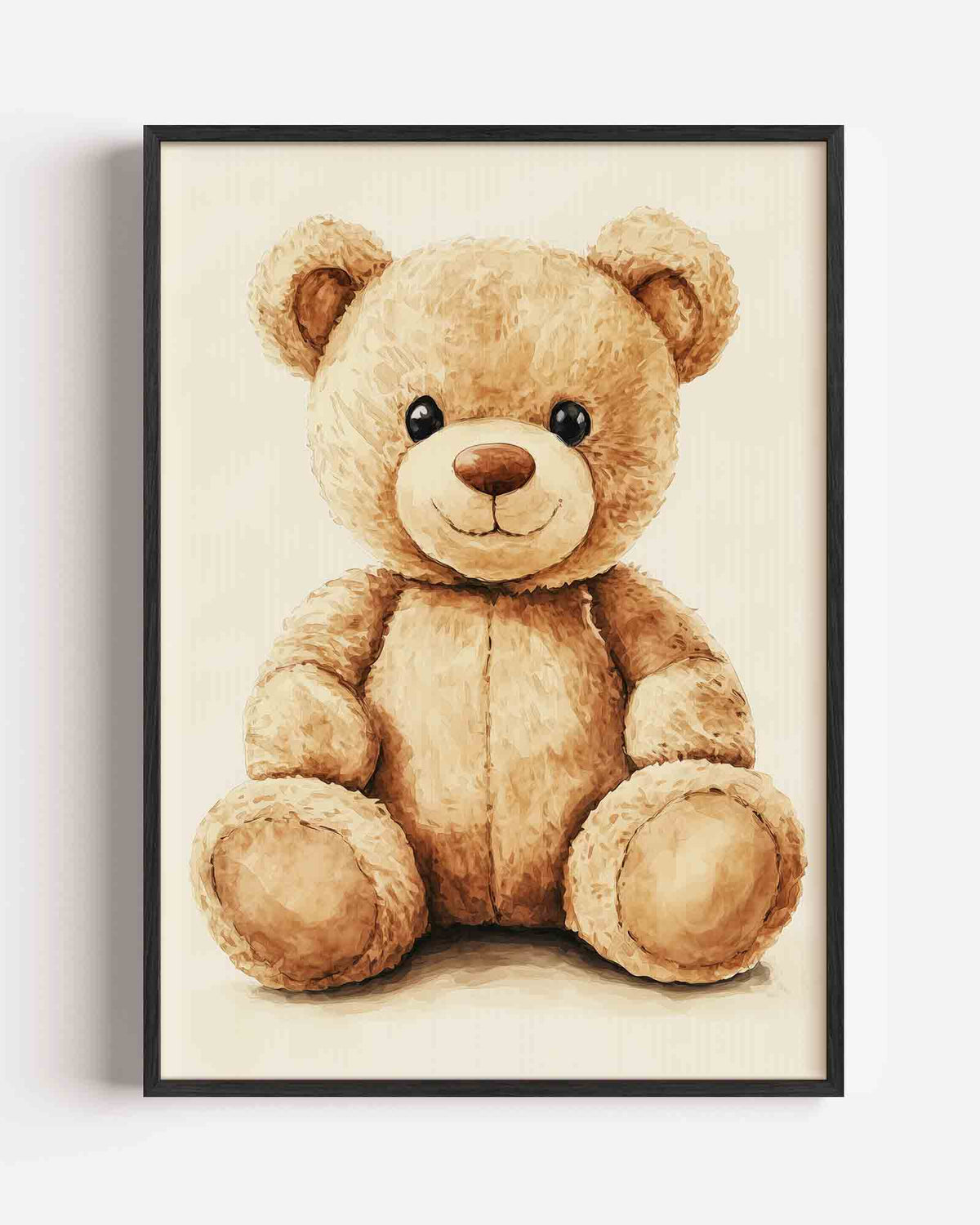 Zittende teddybeer – kids portret poster als wanddecoratie