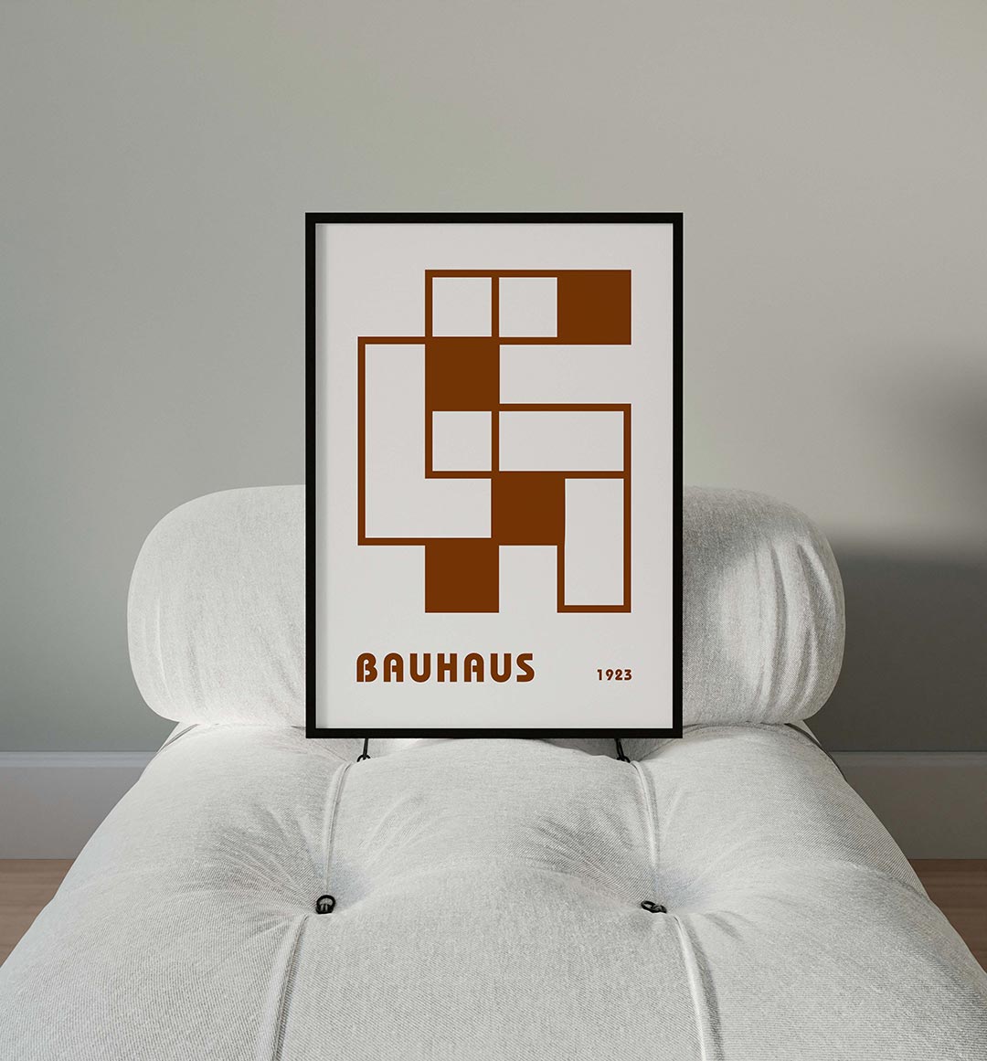 Vorm en balans – moderne Bauhaus wandkunst als poster