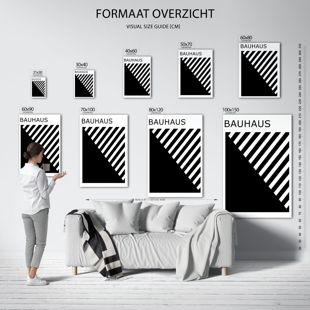 – geometrische poster in Bauhaus-stijl van WallArtistic
