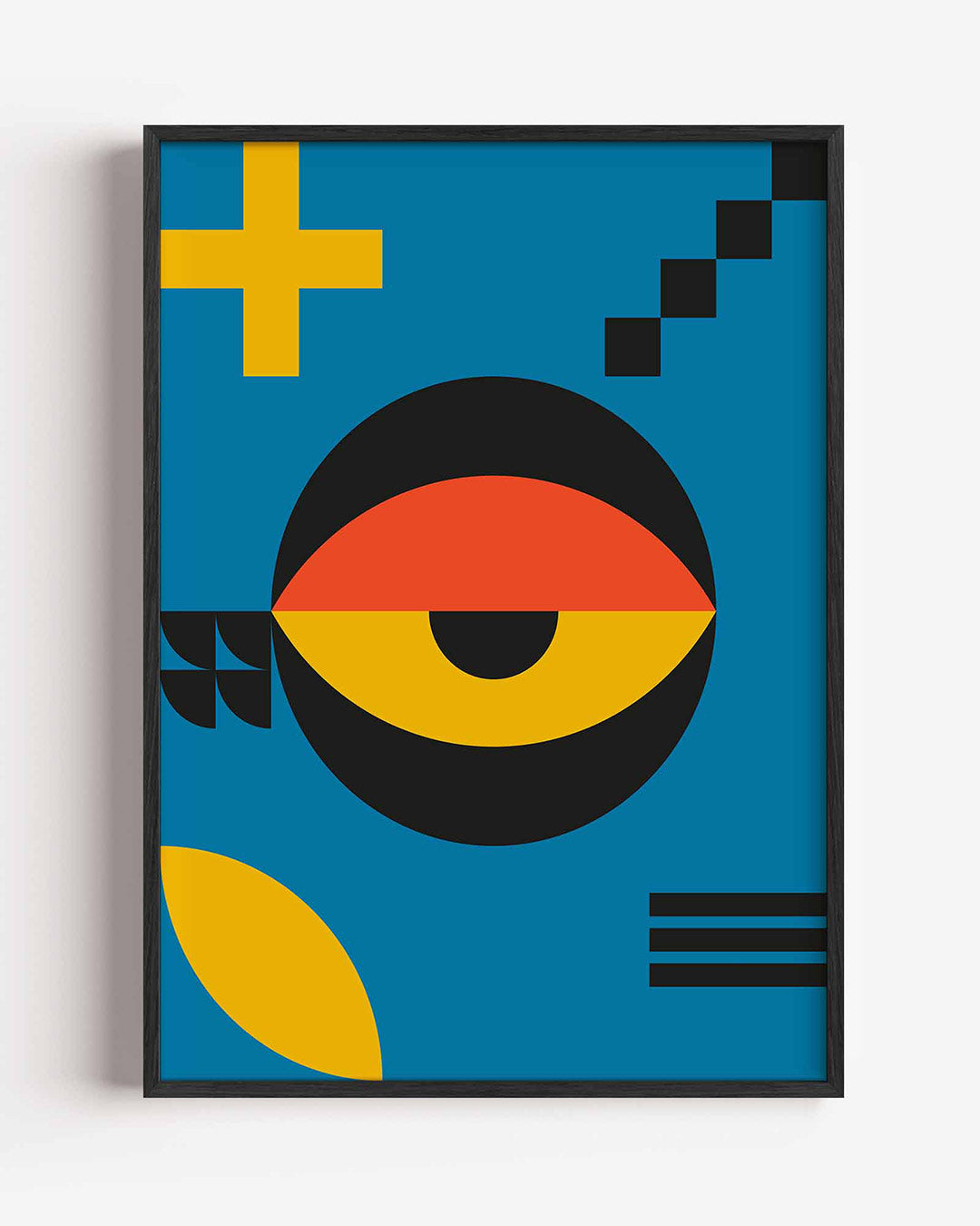 Vorm en kleur – staande Bauhaus poster als wanddecoratie